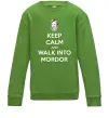 Детский Свитшот Keep calm and walk into Mordor Лаймовый фото