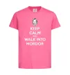 Детская футболка Keep calm and walk into Mordor Ярко-розовый Детская футболка Keep calm and walk into Mordor Ярко-розовый фото