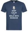 Чоловіча футболка Keep calm and walk into Mordor Темно-синій фото