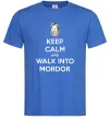 Чоловіча футболка Keep calm and walk into Mordor Яскраво-синій фото