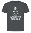 Чоловіча футболка Keep calm and walk into Mordor Графіт фото