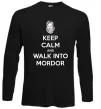 Лонгслив Keep calm and walk into Mordor Черный фото