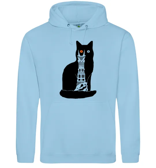Чоловіча толстовка (худі) Кот Мордора Блакитний фото