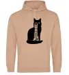 Женская толстовка (худи) Кот Мордора Песочный фото