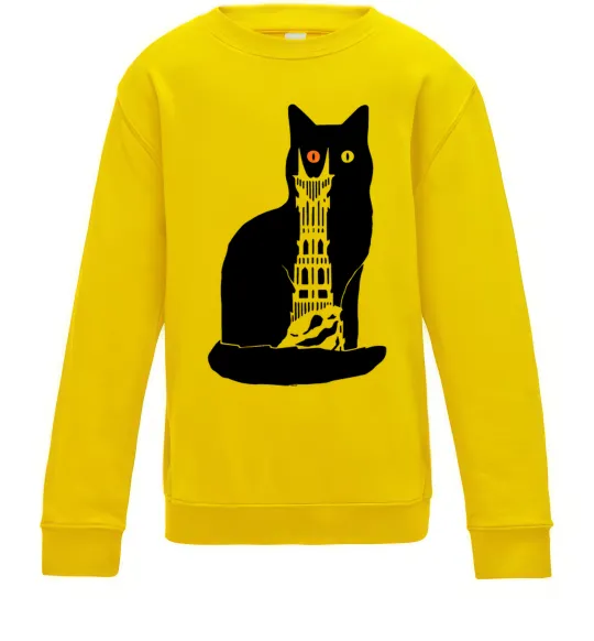 Детский Свитшот Кот Мордора Солнечно желтый фото