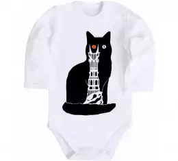 Дитячий бодік Кот Мордора Білий фото