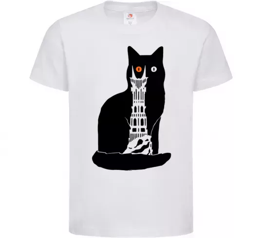 Дитяча футболка Кот Мордора Білий фото