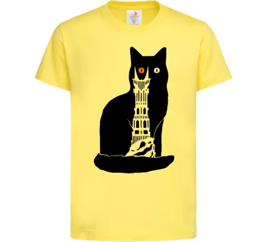 Дитяча футболка Кот Мордора Лимонний фото