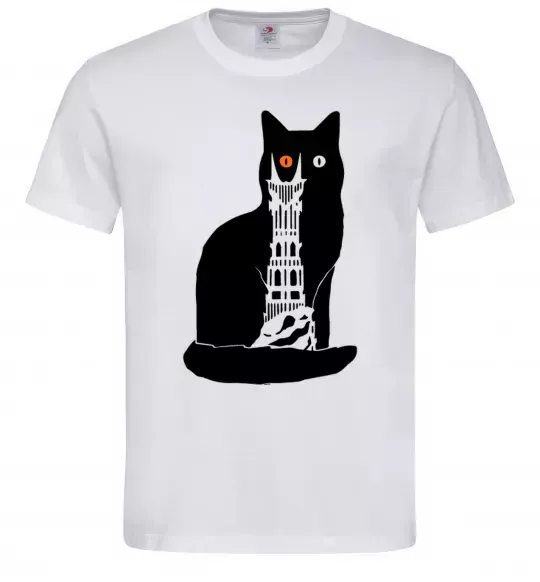 Чоловіча футболка Кот Мордора Білий фото