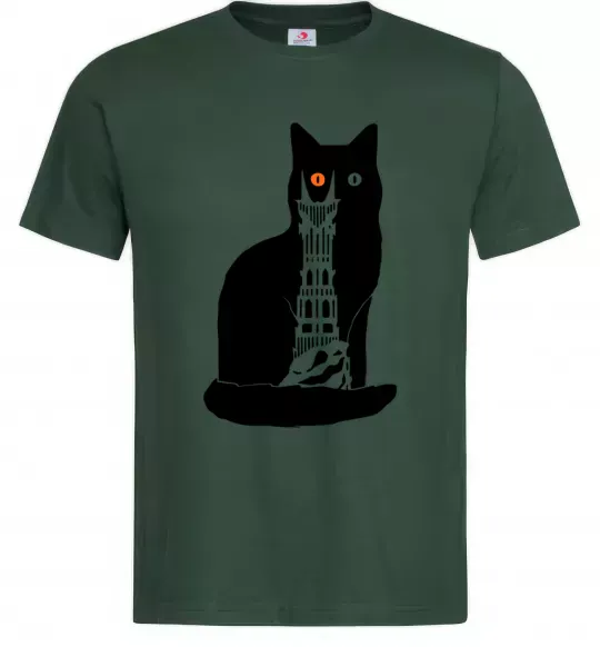 Чоловіча футболка Кот Мордора Темно-зелений фото