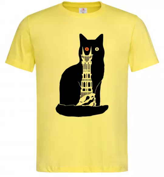 Чоловіча футболка Кот Мордора Лимонний фото