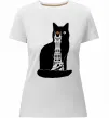 Жіноча преміум футболка Кот Мордора Білий фото