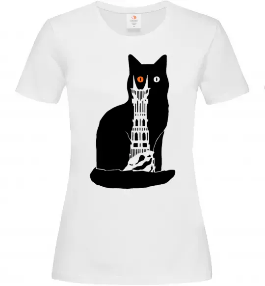 Женская футболка Кот Мордора Белый фото