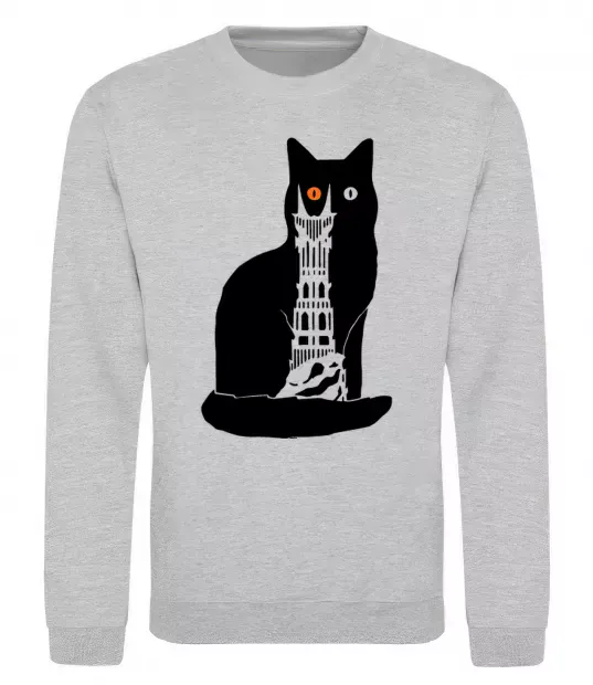 Світшот Кот Мордора Сірий меланж фото