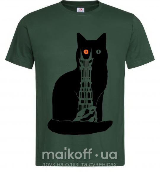 Мужская футболка Кот Мордора Темно-зеленый фото
