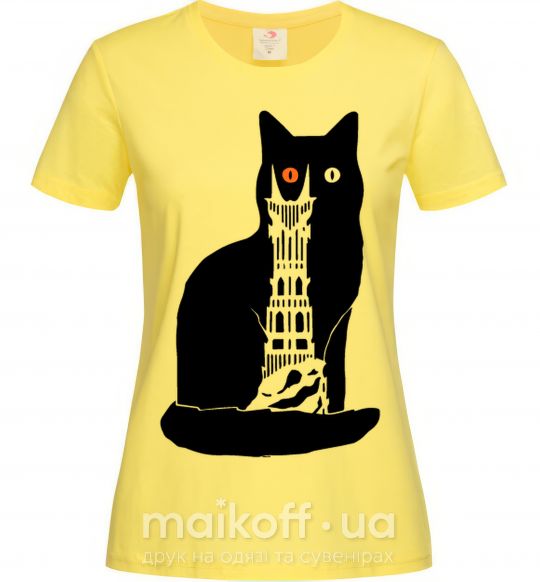 Женская футболка Кот Мордора Лимонный фото