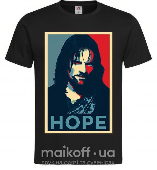 Чоловіча футболка Hope Aragorn Чорний фото