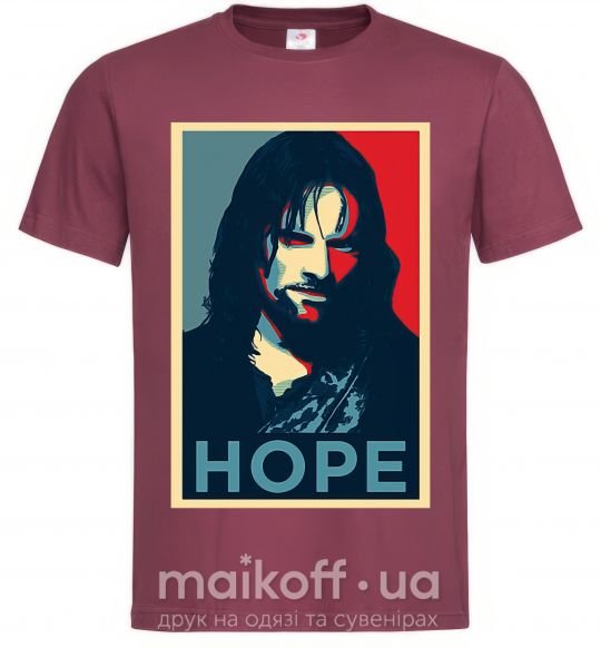 Чоловіча футболка Hope Aragorn Бордовий фото
