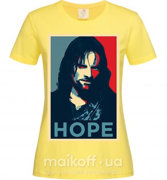 Женская футболка Hope Aragorn Лимонный фото
