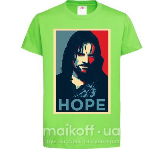 Дитяча футболка Hope Aragorn Лаймовий фото