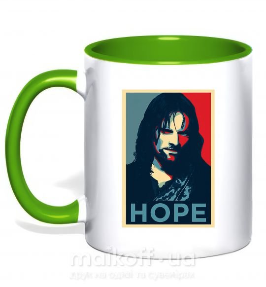 Чашка з кольоровою ручкою Hope Aragorn Зелений фото
