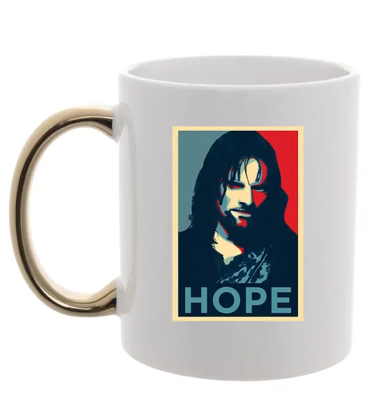 Чашка с цветной ручкой Hope Aragorn Золото фото