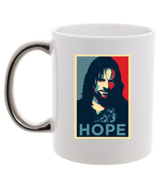 Чашка с цветной ручкой Hope Aragorn Серебро фото