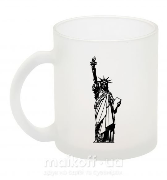 Чашка скляна Статуя Свободы чб Фроузен фото