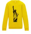 Детский Свитшот Статуя Свободи чб Солнечно желтый фото