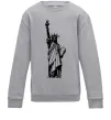 Детский Свитшот Статуя Свободи чб Серый меланж фото