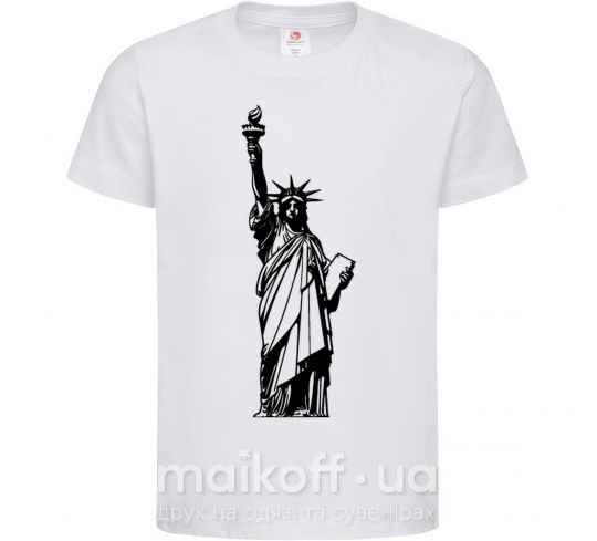 Дитяча футболка Статуя Свободы чб Білий фото