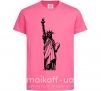 Дитяча футболка Статуя Свободы чб Яскраво-рожевий фото