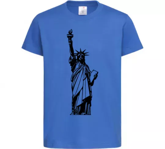 Детская футболка Статуя Свободи чб Ярко-синий фото