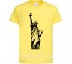 Детская футболка Статуя Свободы чб Лимонный фото