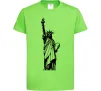 Детская футболка Статуя Свободи чб Лаймовый фото