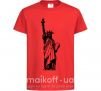 Детская футболка Статуя Свободы чб Красный фото
