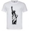 Чоловіча футболка Статуя Свободы чб Білий фото