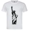 Чоловіча футболка Статуя Свободи чб Білий фото