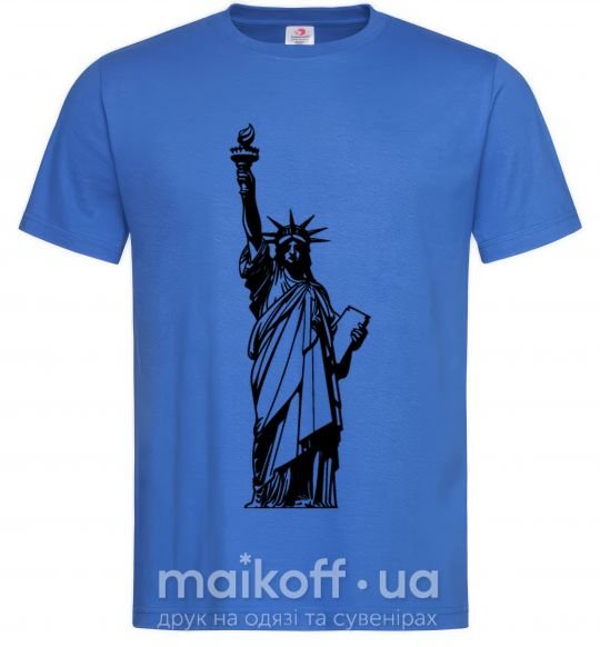 Чоловіча футболка Статуя Свободы чб Яскраво-синій фото