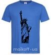 Чоловіча футболка Статуя Свободы чб Яскраво-синій фото