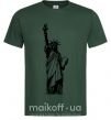 Чоловіча футболка Статуя Свободы чб Темно-зелений фото