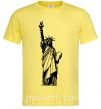 Чоловіча футболка Статуя Свободы чб Лимонний фото