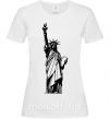 Женская футболка Статуя Свободы чб Белый фото