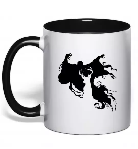 Чашка з кольоровою ручкою Дементор Чорний фото