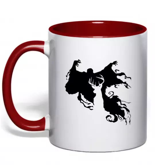 Чашка з кольоровою ручкою Дементор Червоний фото