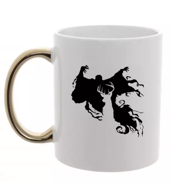 Чашка з кольоровою ручкою Дементор Золото фото