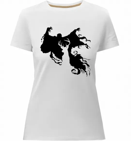 Женская премиум футболка Дементор Белый фото