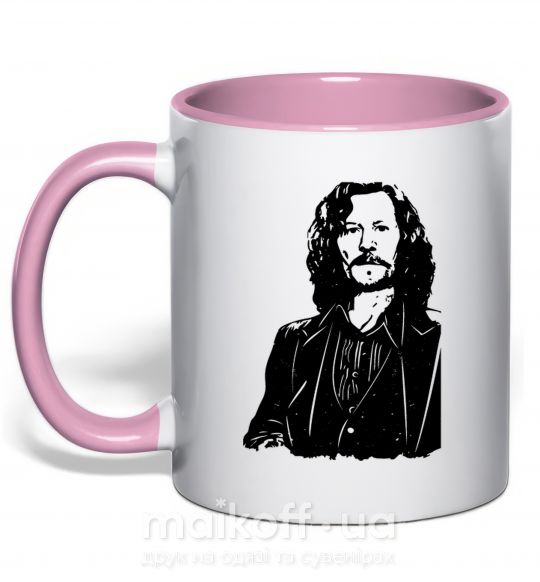 Чашка з кольоровою ручкою Сириус Блэк Ніжно рожевий фото