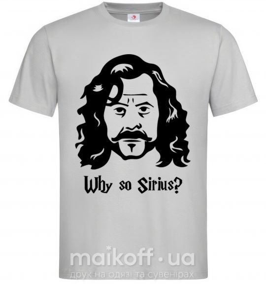 Мужская футболка Why so Sirius Серый фото