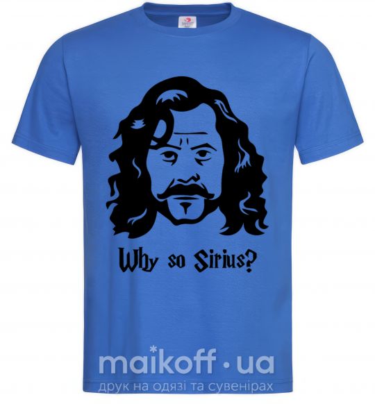 Чоловіча футболка Why so Sirius Яскраво-синій фото